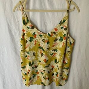 Banana Republic: Tropical Print Yellow Cami Top- M